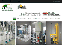 Tablet Screenshot of indiariceexpo.com